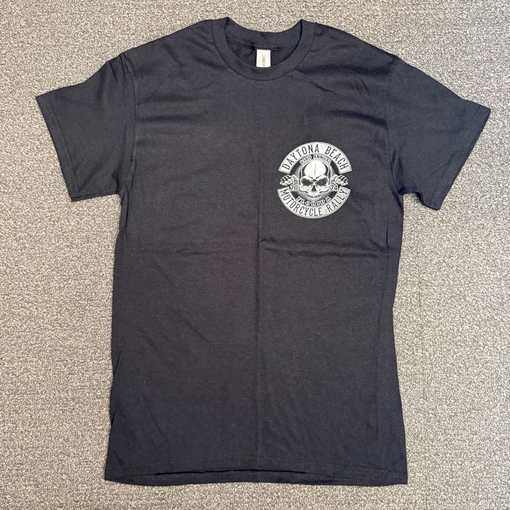 Daytona Beach Motorcycle Rally Graphic Tee In Black
